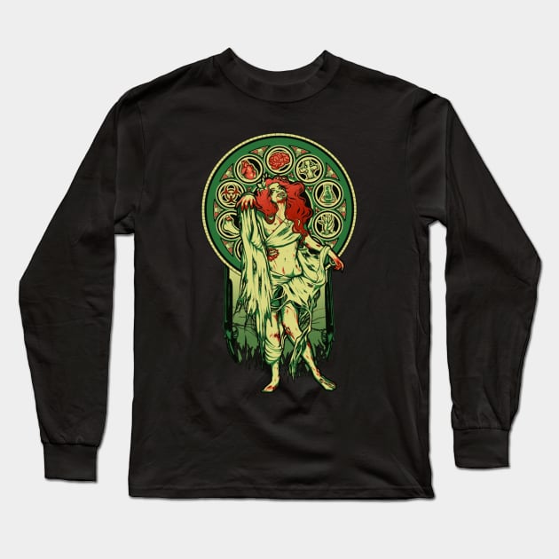 Zombie Nouveau Long Sleeve T-Shirt by MeganLara